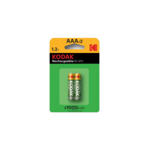 Kodak rechargeable Ni-MH AAA battery 1000mAh (2 pack)