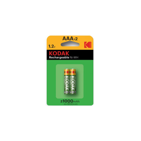 Kodak rechargeable Ni-MH AAA battery 1000mAh (2 pack)