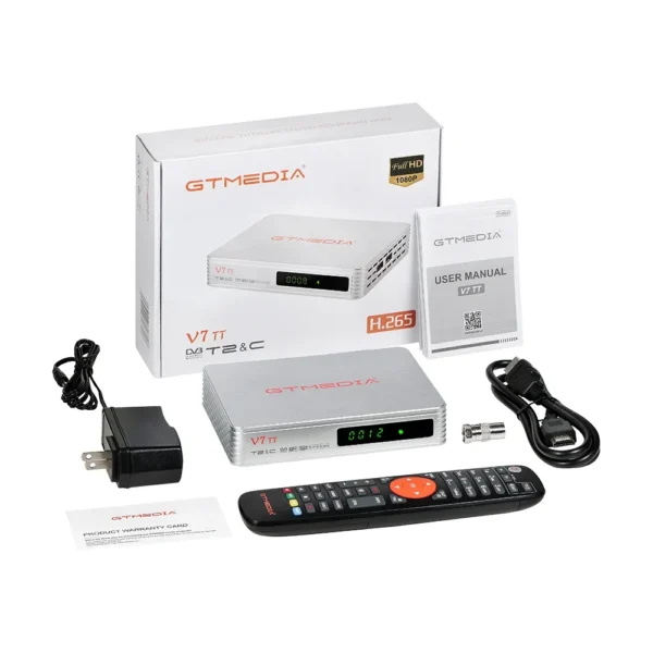 GTMEDIA V7 TT DVB-T2 Decodificador de Cabo H.265 HEVC 10Bit Tuner USB WIFI TDT - Image 3
