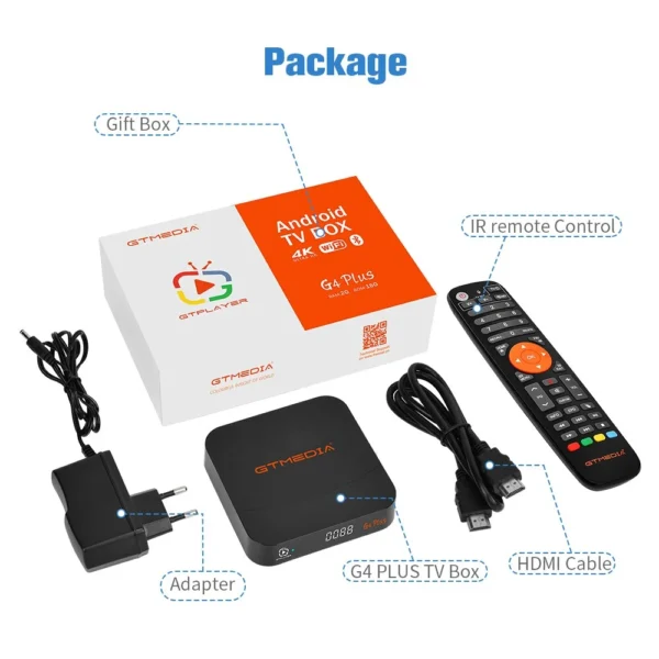 GTMEDIA G4 PLUS Smart TV Box Android 11 Amlogic 905W2 Bluetooth WIFI UHD 4K 3D - Image 3