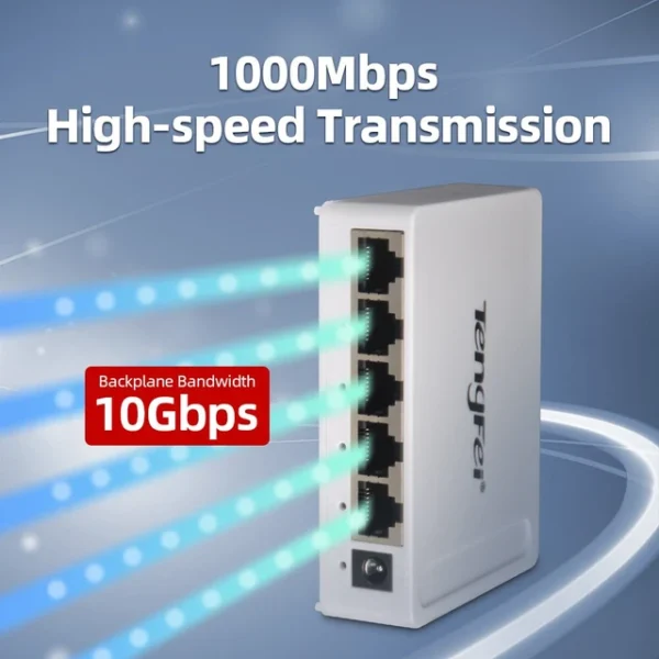 Switch TengFei 5 Porta 1000Mbps Gigabit Rede Ethernet - Image 3