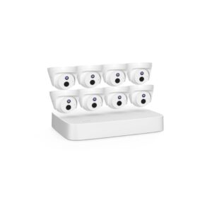 Tenda: Kit 8 Câmaras IP Dome IR PoE 4MP e 1 NVR PoE