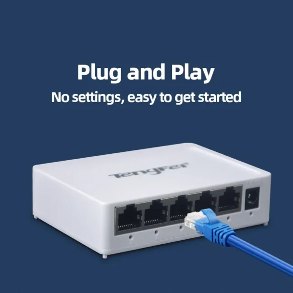 Switch TengFei 5 Porta 1000Mbps Gigabit Rede Ethernet - Image 2