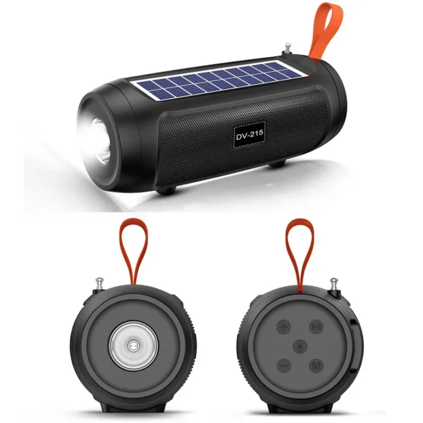 Speaker Wireless Bidellu DV-215 LED Flashlight FM Radio - Image 3