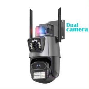 Câmera de Segurança PTZ de Lente Dupla s/Fio, Rede Inteligente WiFi ICSE 6MP colorida