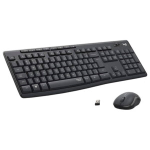 Conjunto Teclado e Mouse Logitech MK295, Sem Fio, Black