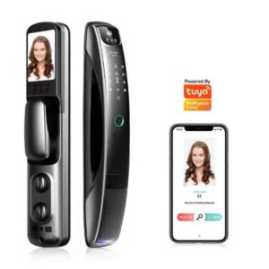 Fechadura Eseye de Impressão Digital à Prova D' Água, Câmera WiFi, App, Reconhecimento Facial