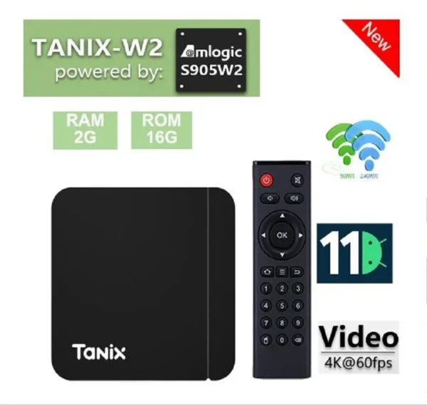 Tanix W2 TV Box Android 11 .0 mlogic S905W2 2GB + 16GB WiFi Bluetooth - Image 5